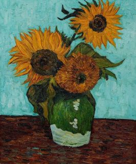 Post imprssionism Van Gogh Sunflowers, First Version Oil Painting 20 