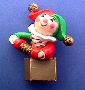 Vintage Hallmark Jack in The Box Toy Clown Jester Pin