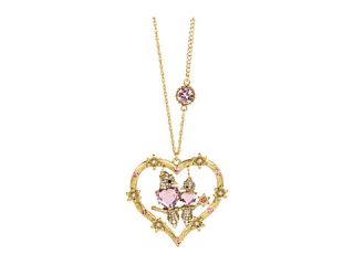 Betsey Johnson Lovebird Toc Lovebird Heart Necklace    