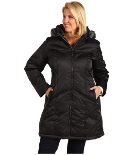 Nautica Plus Size Chevron Quilt Zip Coat w/ Faux Fur Trim $145.20