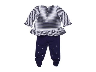 le top Snow Day Stripe Top & Footed Pant (Newborn)    