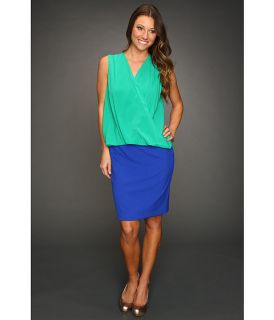   .00 SALE! Calvin Klein Plus Size Color Block Self Belt Dress $109.50
