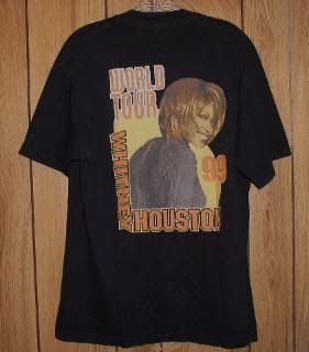 Whitney Houston Concert Tour T Shirt Vintage 1999