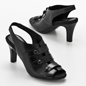 New A2 by Aerosoles Women Aerosoles AmoreBlack Peep Toe Heels Shoes 