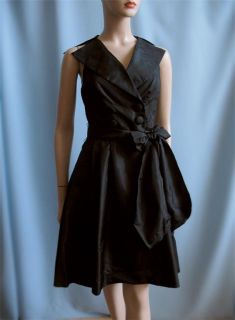 ABS Allen Schwartz Black Wrap Shirt Dress Sz 2 NWT CLR
