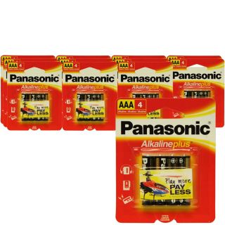 Panasonic Alkaline Plus AAA Battery 4pk Am 4PI C LR3 Bo New