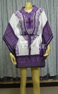 Cotton Boho Hippy Vintage Dashiki Shirt Top Mini Dress