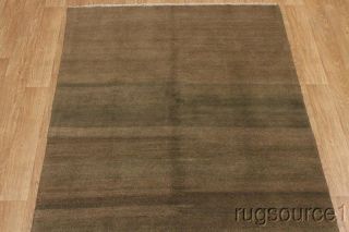 Solid Pattern 6x8 Modern Gabbeh Persian Oriental Area Rug Wool Carpet 