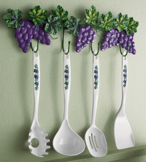   Grapevine Kitchen Utensil Holder & Tools Fruit Grape Kitchen Decor