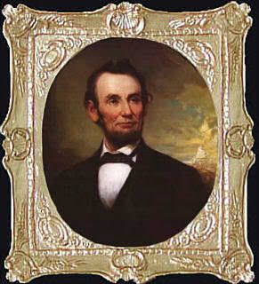Abraham Lincoln Dollhouse Picture Miniature Framed Art