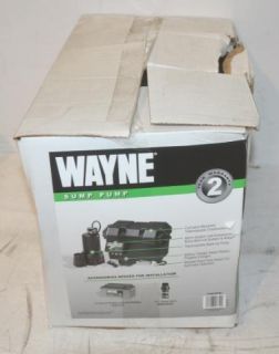 Wayne Battery Back Up Sump Pump 1 4 HP 57680 WYN2