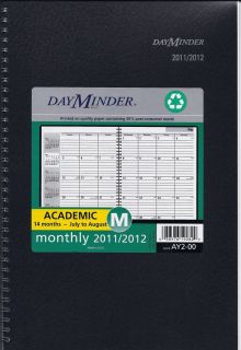   August 14 Month Dayminder Academic Monthly Planner AY2 00 New
