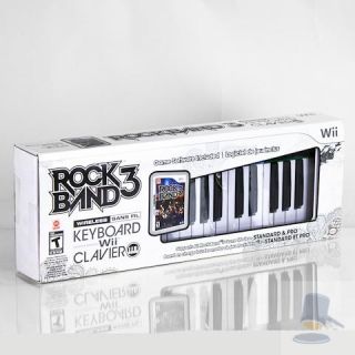 Nintendo Wii Rock Band 3 Keyboard Clavier Game Bundle