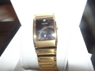 Accurist Gold Plated Diamond Detail Mens Watch Gold plated RRP150