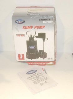 Superior Pump 1 3 HP 92341 Sump Pump Cast Iron Submersible
