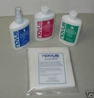 Oz. Bottles Novus Plastic Cleaners and Scratch Remover with a 