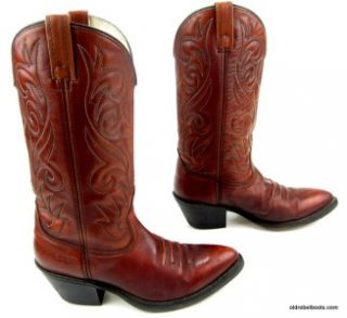 Vtg USA Made Acme 15 Tall Oxblood Red Rockabilly Cowboy Boots 2 5 