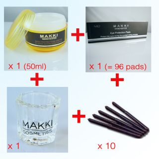   basic eyelash brow tinting accessory kit from makki kit description