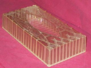 Vintage Plastic Cut Glass Looking Tissue Box Cover