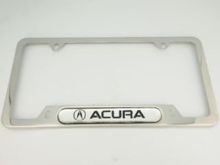 Acura Chrome Stainless Steel License Plate Frame Holder TL RL TSX MDX 