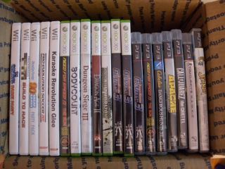   Lot lots Xbox 360 PS3 Wii PSP Apache Gundam NFS Ace Combat HAWX Smurfs