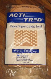 Acti Tred Patient Slippers Adult Large 99945 New SEALED