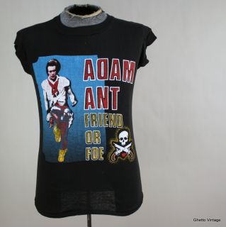 Vtg 80s ADAM ANT Concert Deadstock SLEEVELESS t shirt MEDIUM