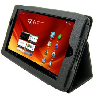   Leather Case Flip Stand Cover for Acer Iconia Tab A100 Black