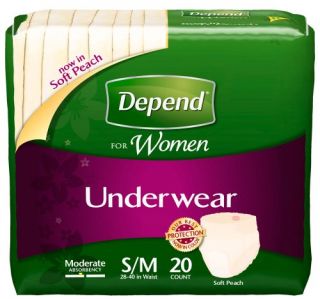 Depend for Women Underwear Small Medium Moderate Absorbency 20 Count 4 