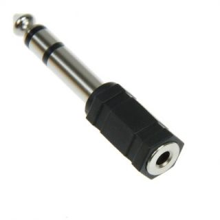5mm 1/8 Female to 6.5mm 1/4 Male Stereo Audio Mic Plug Adapter Jack