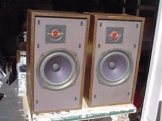 Vintage Large Advent Stereo Speakers w Henry Kloss Fried Egg Tweeters 