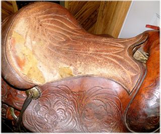 Vintage Handmade Jimmie Adams Roping Saddle, 15 Roper, 101 Wild West 
