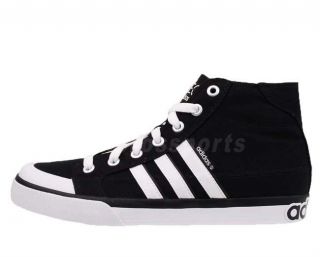 Adidas Neo Clemente Stripe Hi Black Canvas White 2012 Mens Casual 