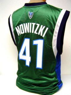 Green NBA Dallas Mavericks Dirk Nowitzki 41 Jersey Mavs