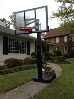 Adjustable Basketball Goal 55   needs net, but a great price