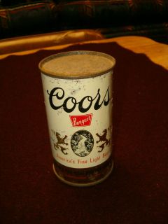 Vintage Coors Banquet Beer empty flat top beer can Adolph Coors Golden 