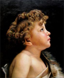 Hand Painted Oil Painting Repro Bouguereau Young John The Baptist 