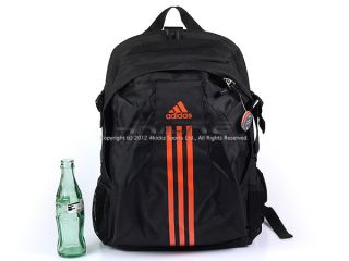 Adidas CR_BTS Power Backpack & BookBag Black/Orange Classic 3 Stripes 