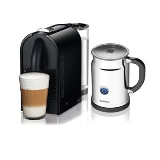   Espresso Maker with Aeroccino Milk Frother Pure Black D50BPK
