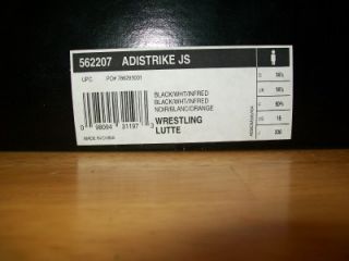 Adidas Adistrike John w Smith Wrestling Shoes Mens Size 15 Black White 