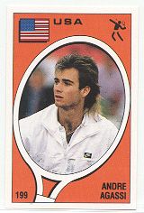 Andre Agassi 1987 Panini ROOKIE FIRST CARD EVER
