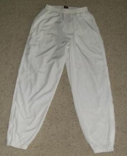 Vintage 90s Nike Agassi White Mesh Lined Tennis Warm Up Pants Sz L 
