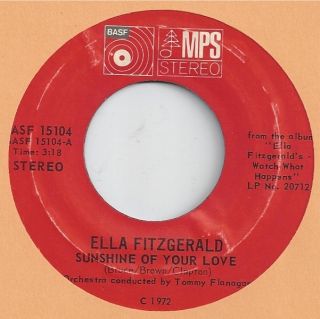 Ella Fitzergald Sunshine of Your Love 45 Rare Mod Soul Jazz Funk 
