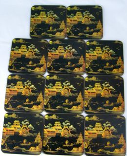 Pimpernel Orient Asian Japan Lot of 11 Coasters Pre Owned