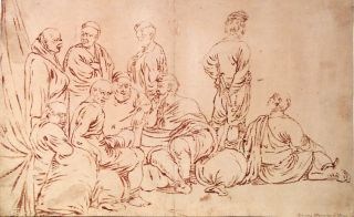 Adriano Manglard Fece 1695 1760 Old Master Drawing