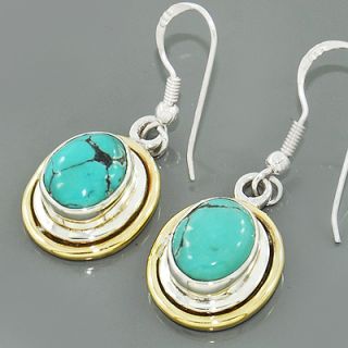   silver mexican turquoise gemstone earrings jewelry product code ager
