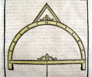 1557 Agricola Folio Woodcut Mining Instruments Surveying