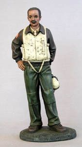 African American Figurine Military 332nd Fighter Pilot