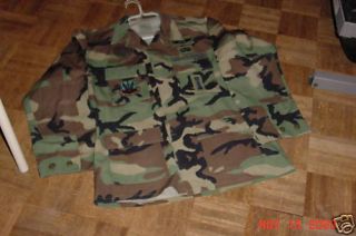 US Air Force Camo Woodland Uniform Shirt Medium Long