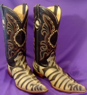 Botas Aguila Real Lizard Cowboy Boots Handmade Bootmaker Signed Size 9 